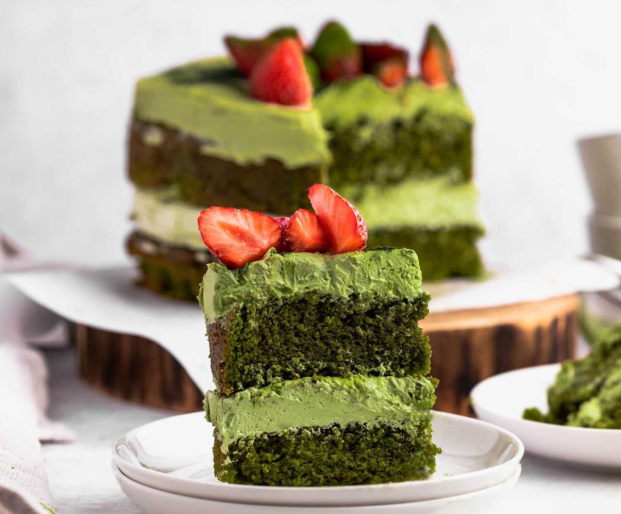 Vegan St. Patrick’s Recipes - Vegan Matcha Cake