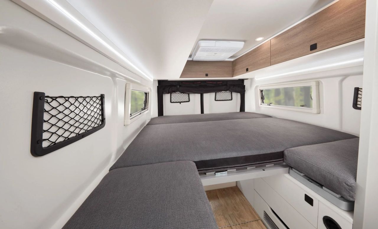 Westfalia Wave SRT Camper Van Features Configurable Bed and Convertible Dinette to Sleep a Family of Four