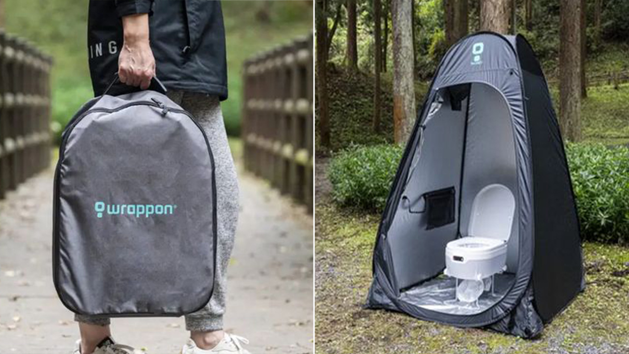 Wrappon Sunny Portable Toilet With Automatic Sealing Waste bags can be Hygienic Solution for Avid Campers