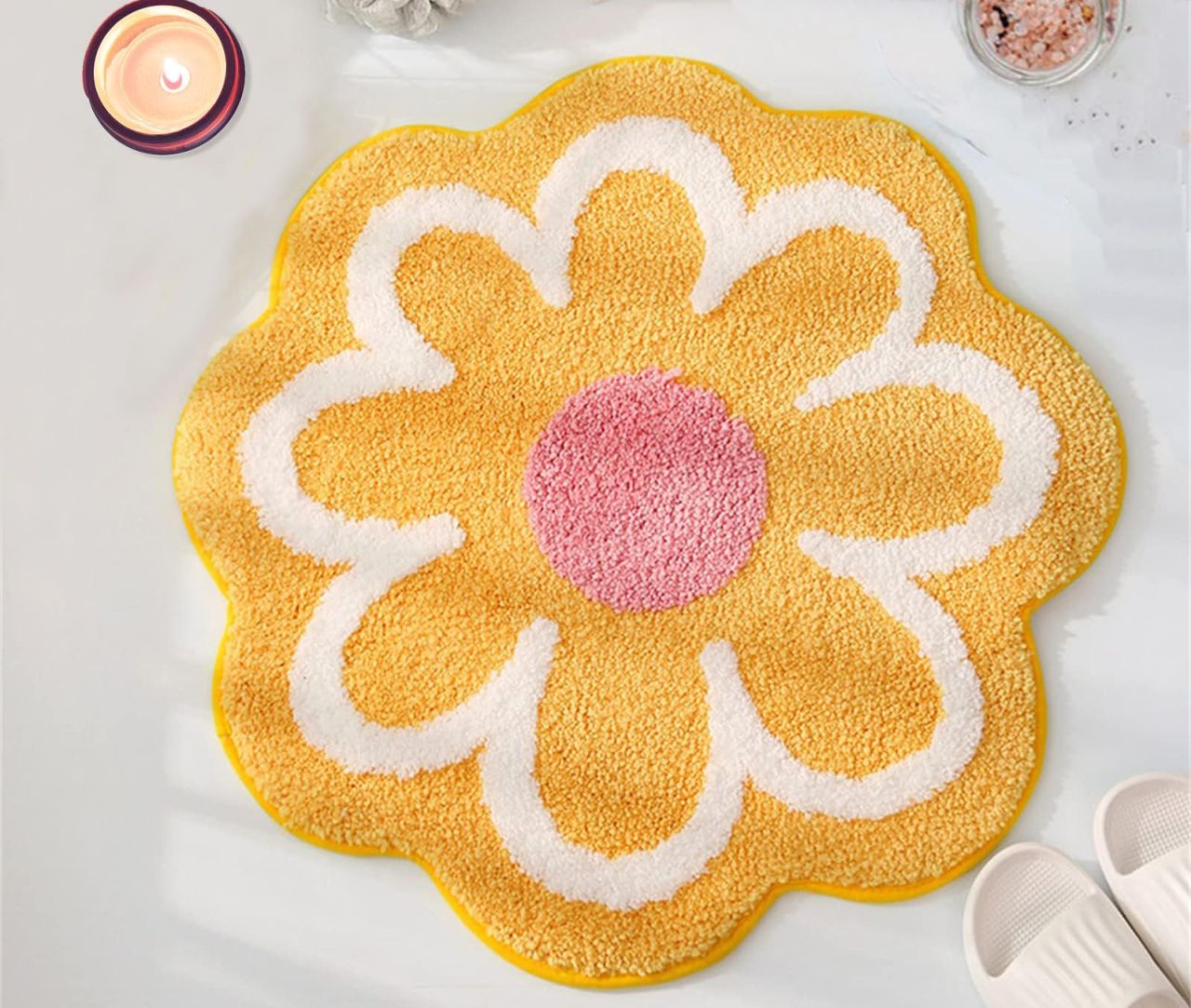 YRXRUS Flower Bath Mat