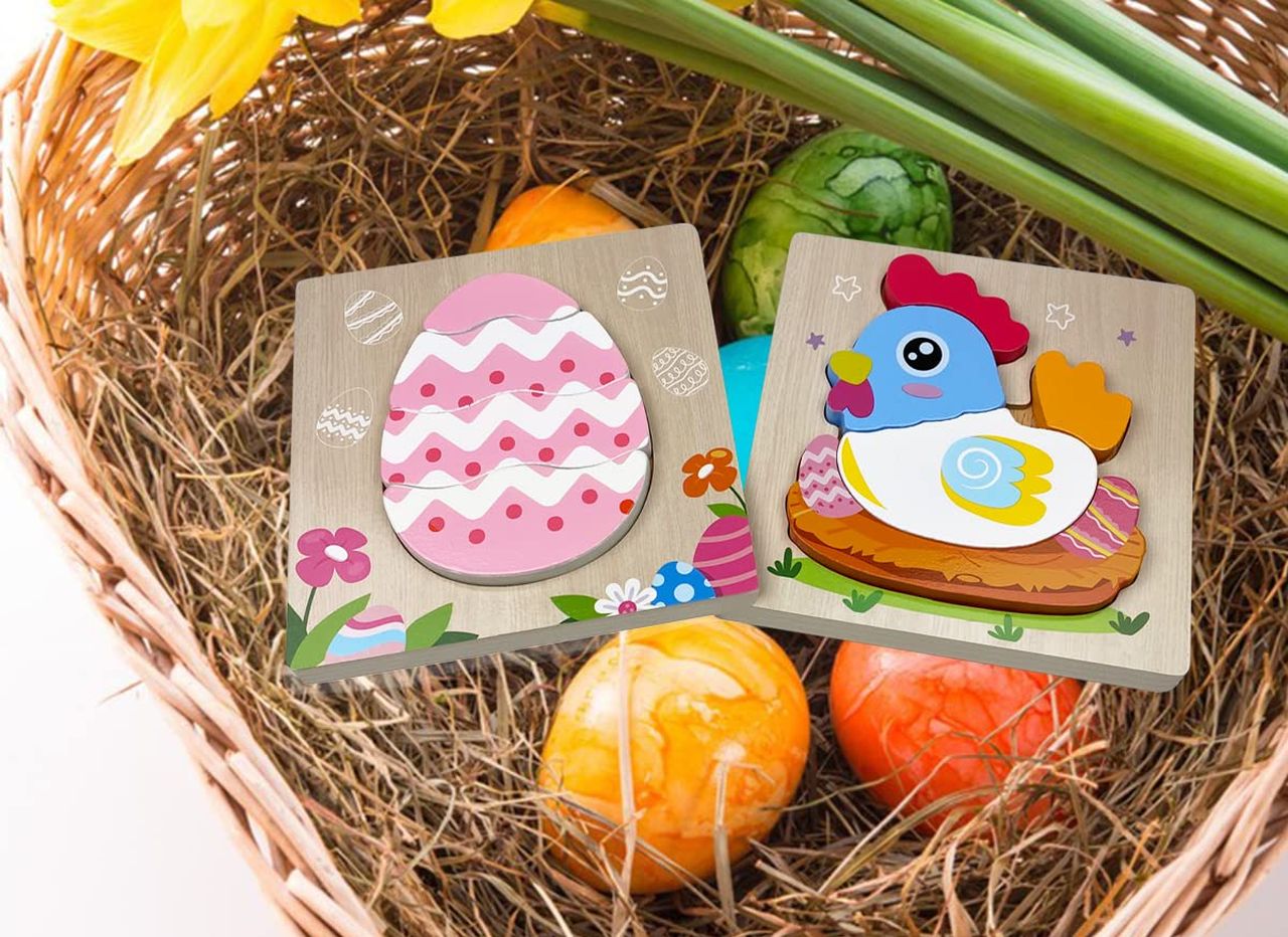 4 Pack Easter Wooden Puzzles