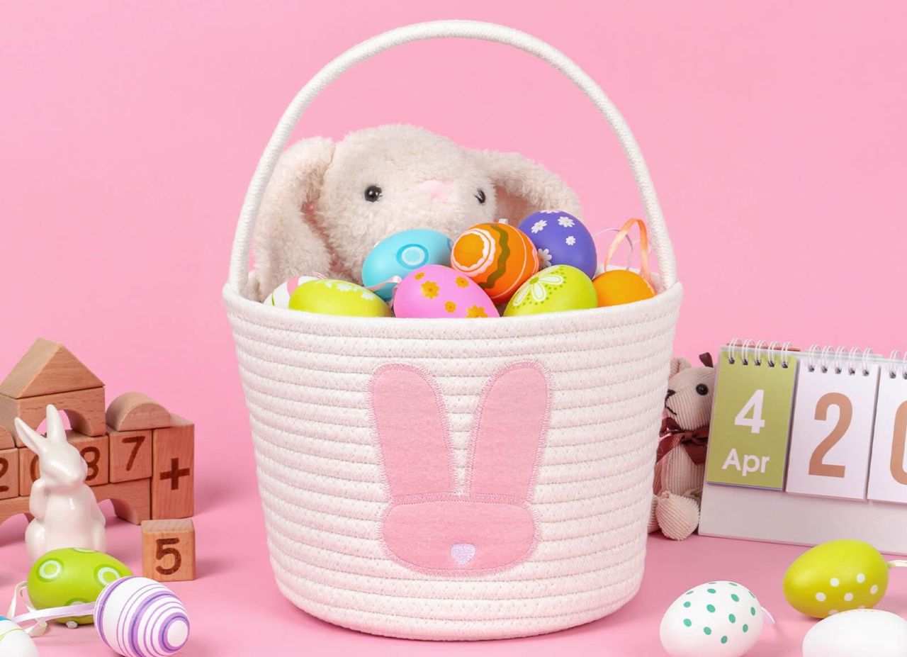 Adorable Bunny Basket for Easter Egg Hunts