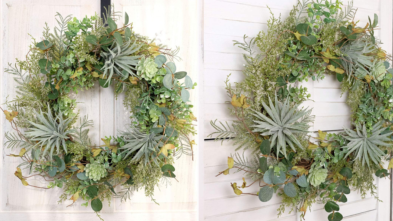 Artificial Succulent Wreath