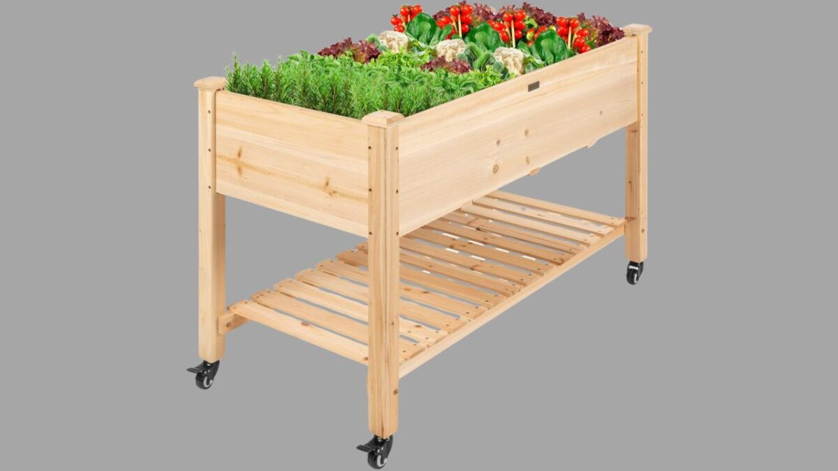 Mobile Raised Garden Bed With Shelf is Selling Fast on Amazon