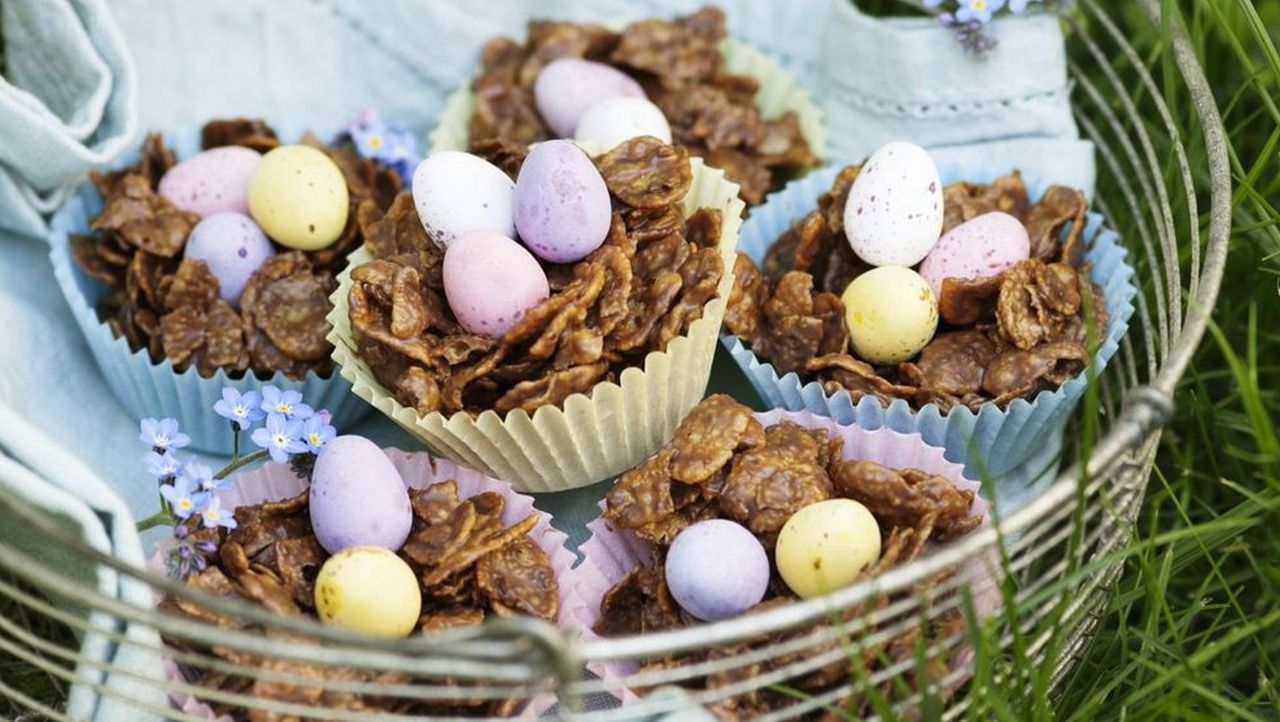 Chocolate cornflake nests recipe