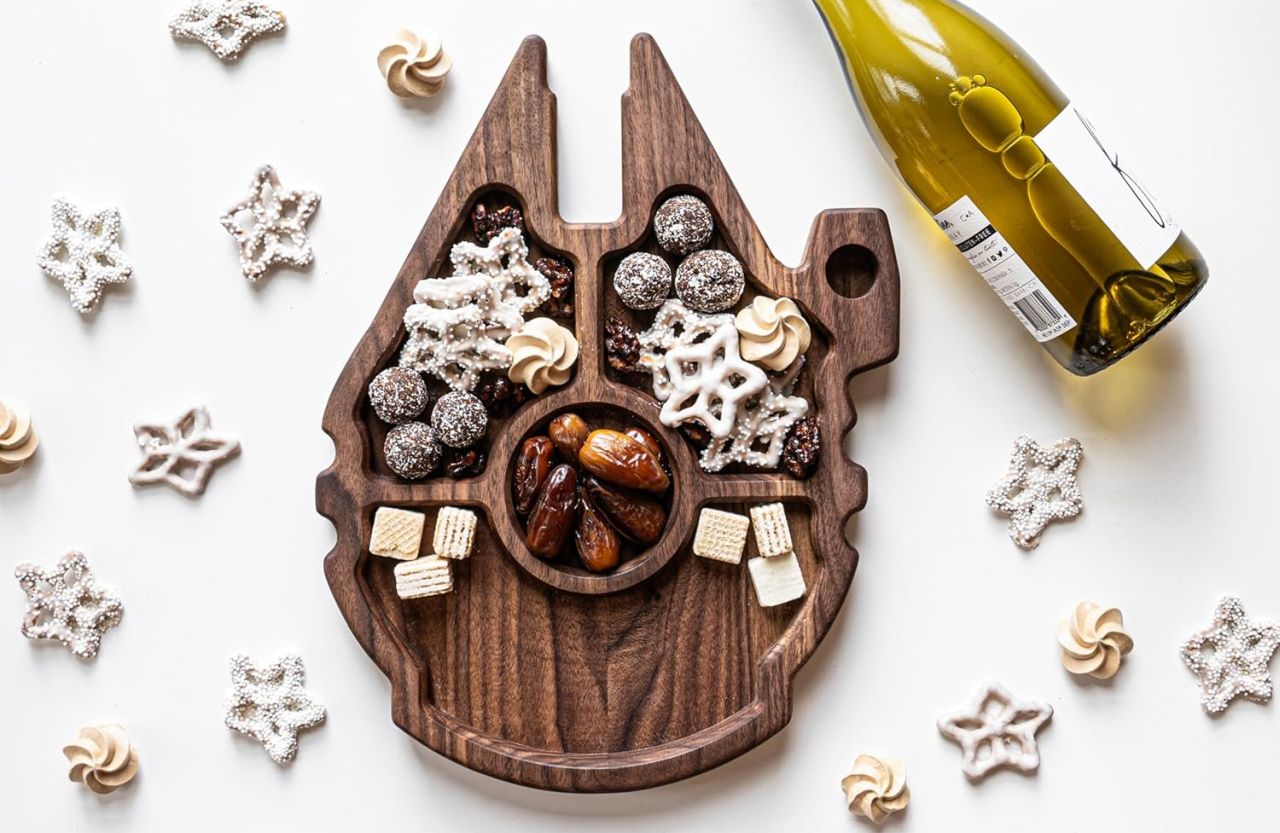 Disney-themed-Millennium Falcon Charcuterie Board for-mother's-day-gift