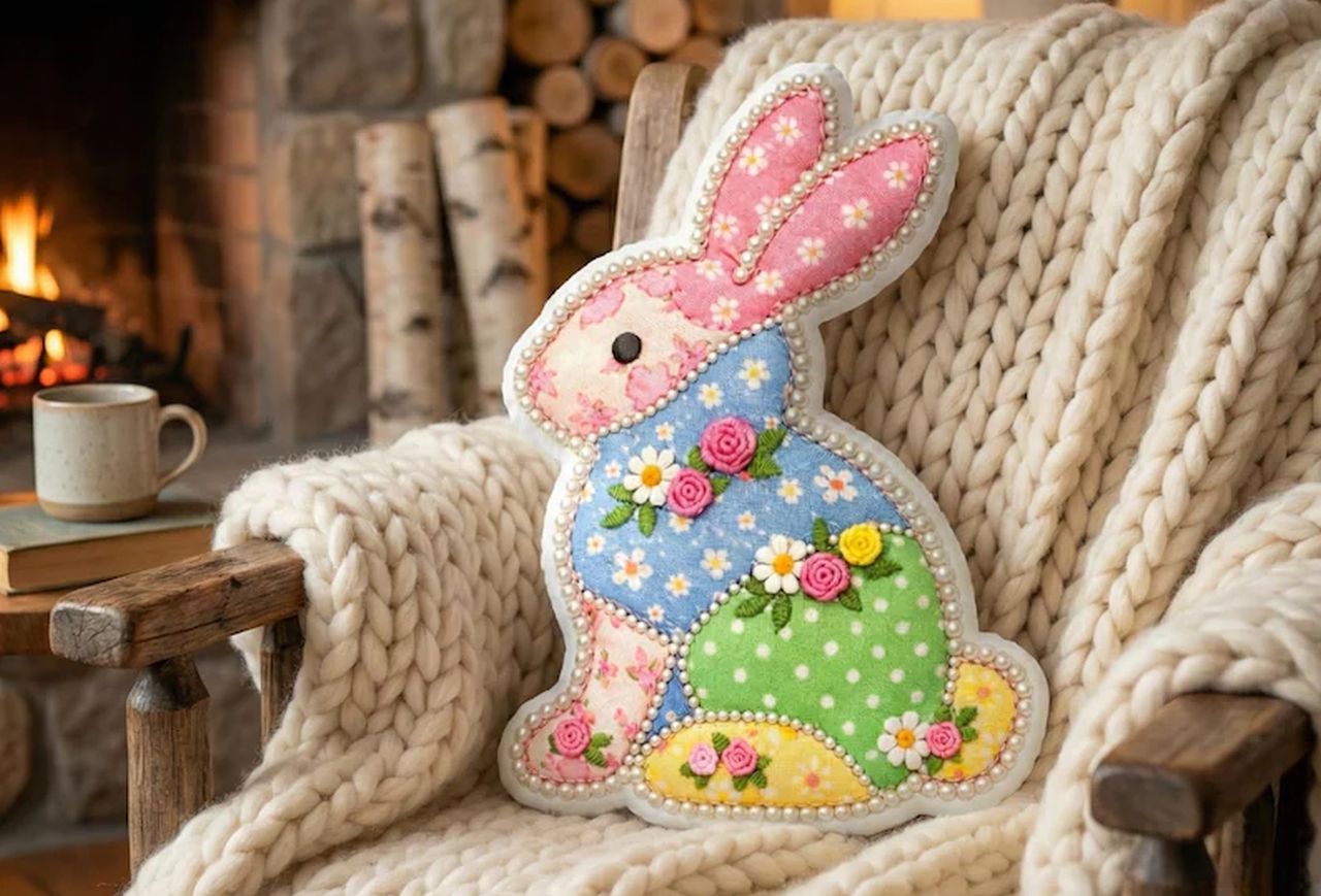 Easter Bunny Plush Pillow