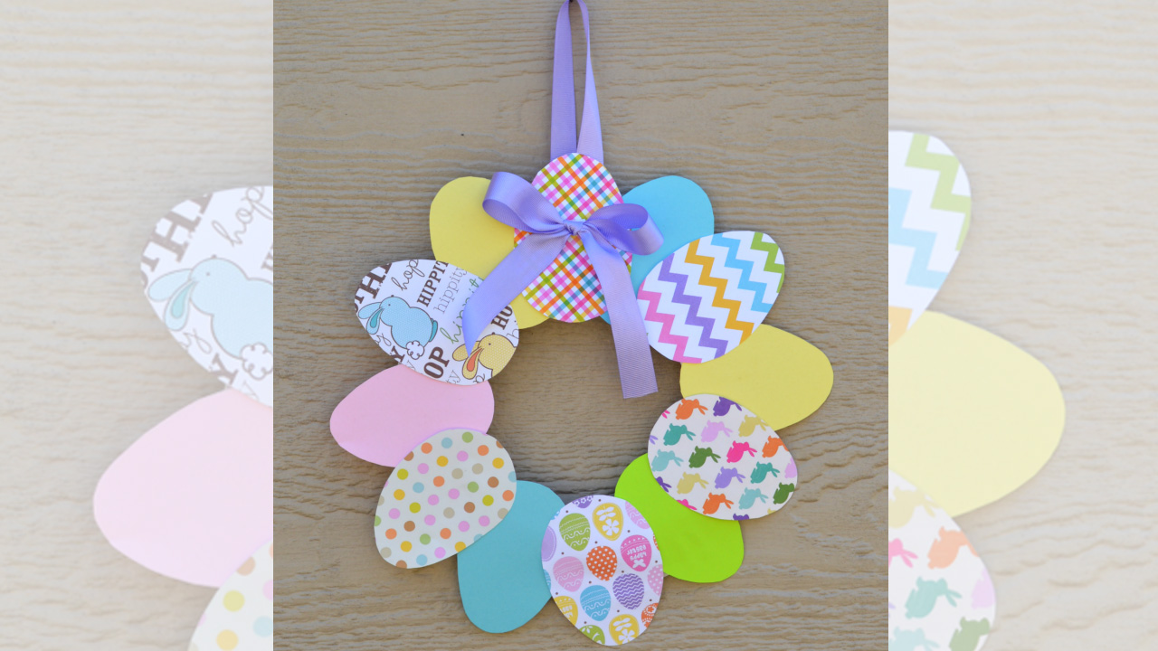 Easy Paper Easter Wreath