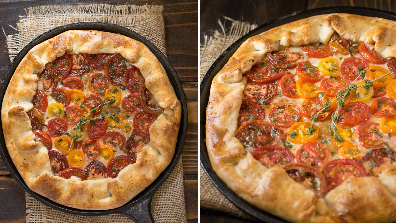 Herbed Tomato Galette with Parmesan Crust