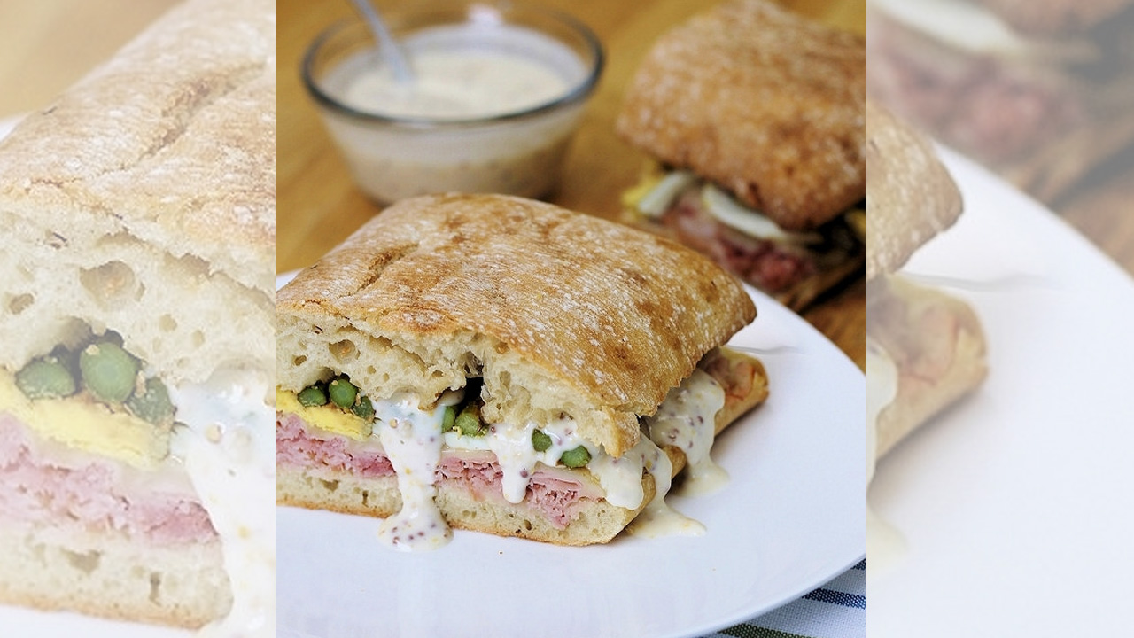 Leftover Easter Eggs and Ham Sandwich