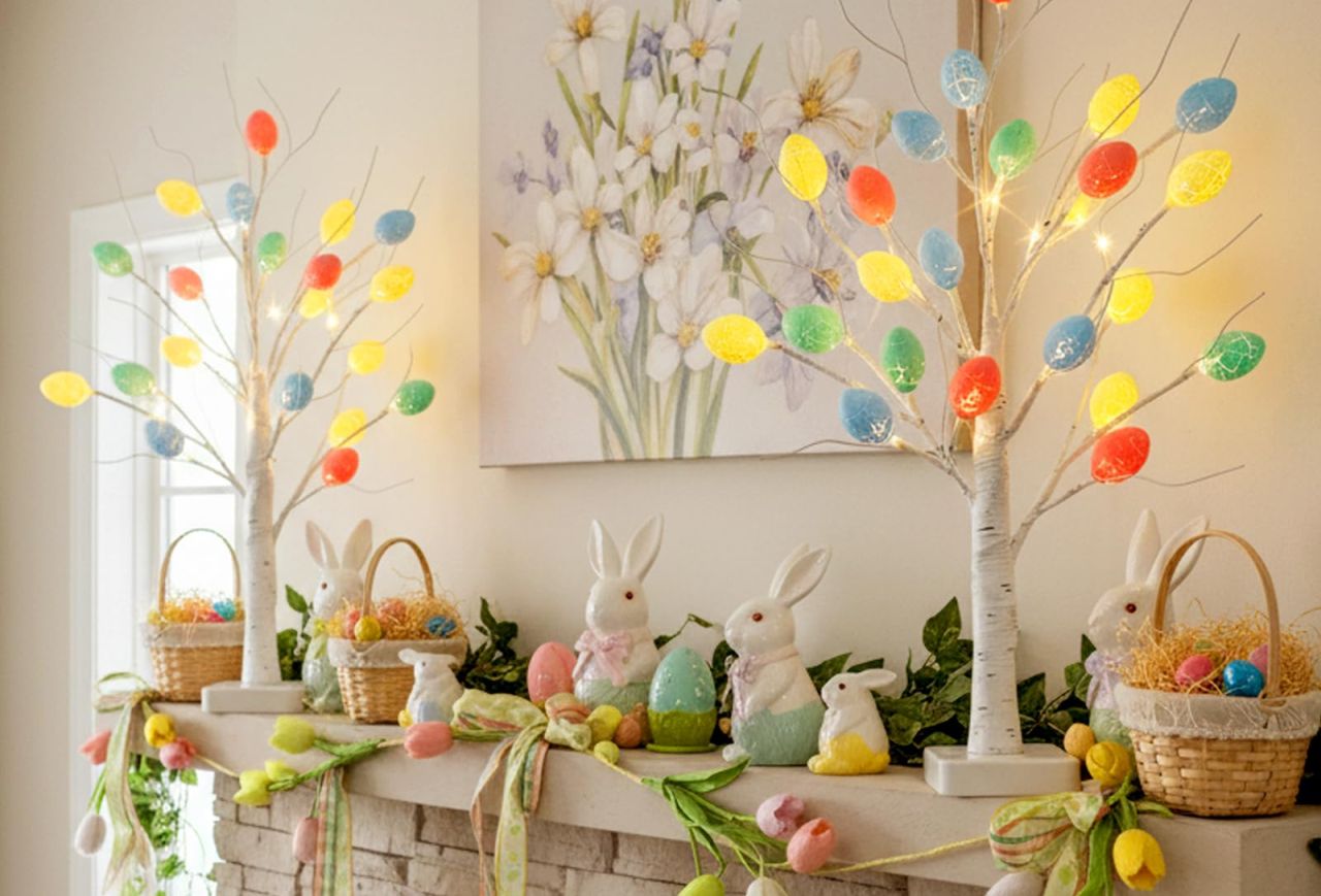 Lighted Easter Tree