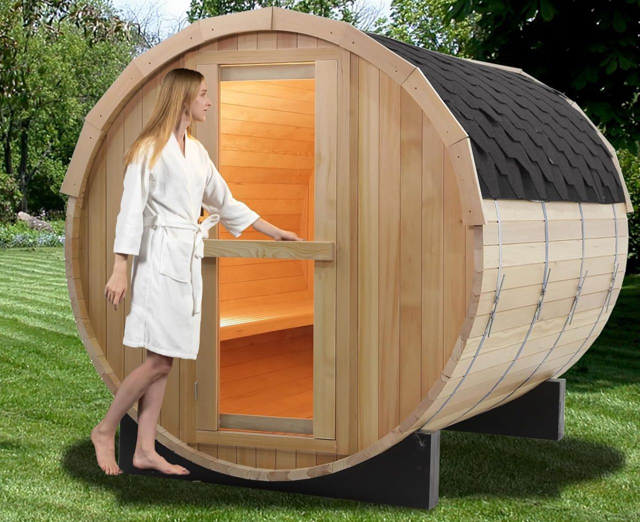 Smartmak Outdoor Canadian Hemlock Traditional Sauna (2–4 Person)
