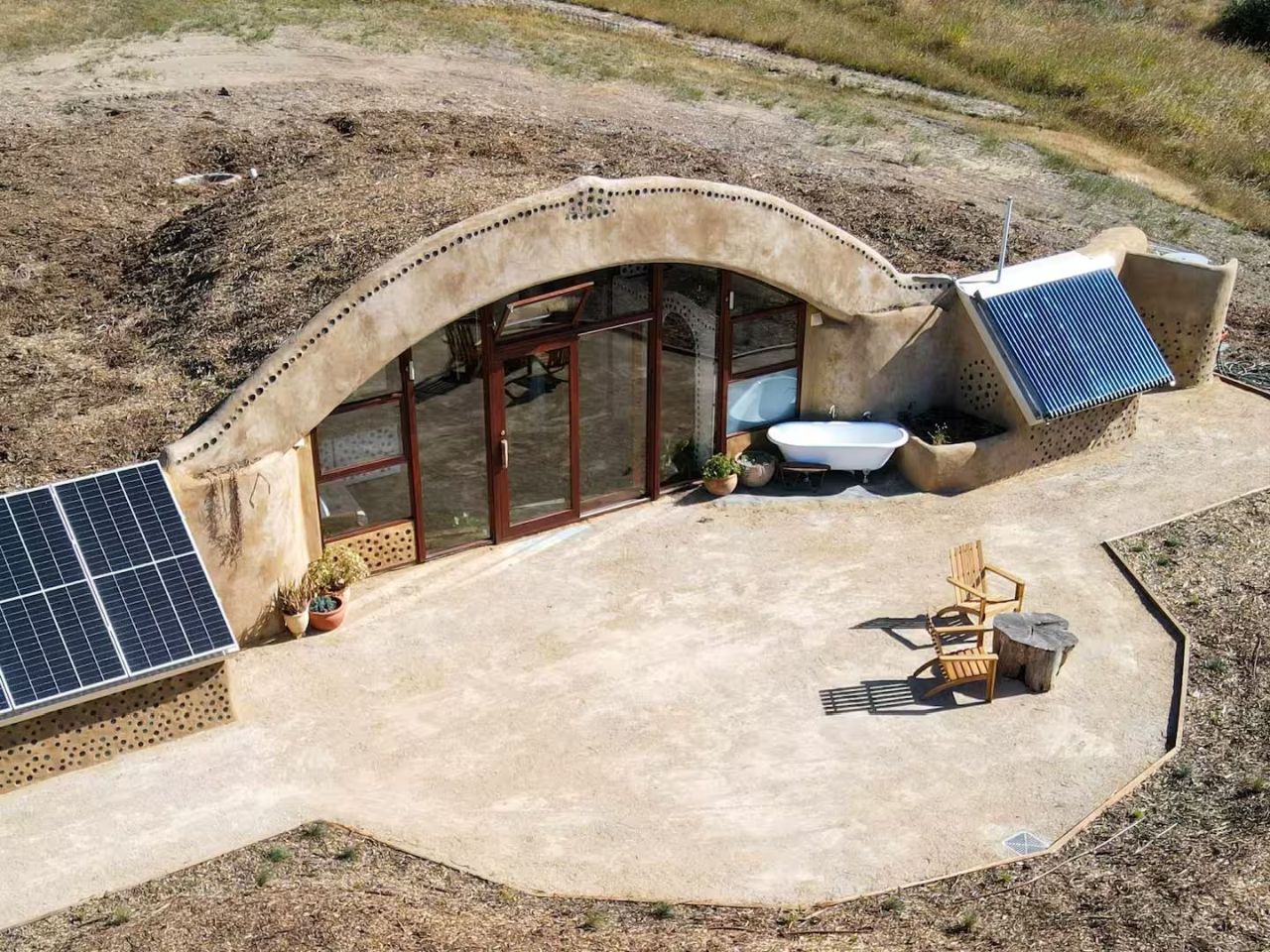 This Earthship Tiny Home in Australia is Bushfire Resilient