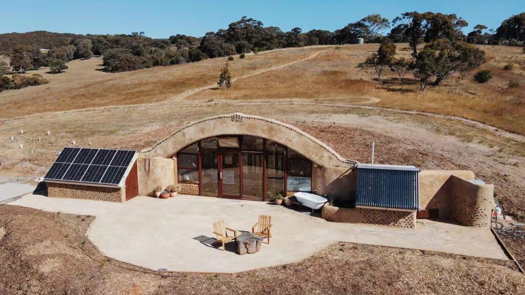 This Earthship Tiny Home in Australia is Bushfire Resilient