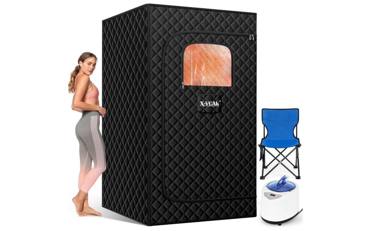 X-Vcak Portable Steam Sauna Tent with 2.6L Steamer
