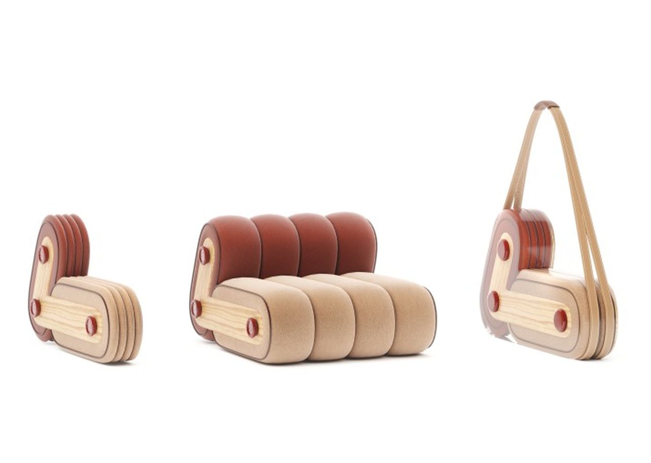 Accordion Modular Sofa by Yuqi Wang