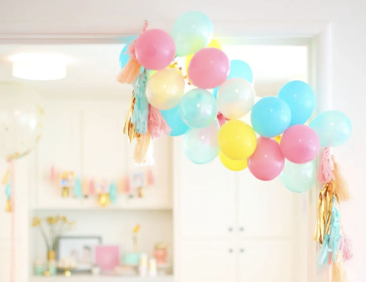 Balloon Garland for Vibrant Mother's Day Look