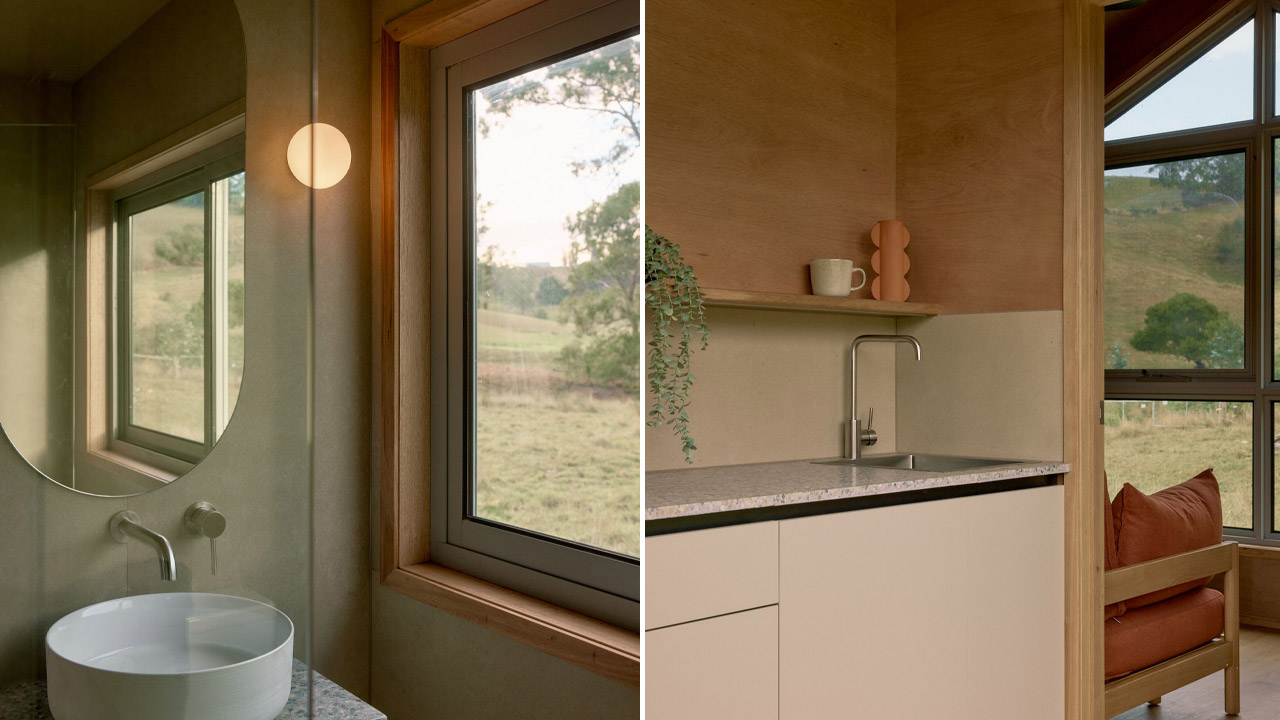 Bathroom and Kitchen of Shearers Quarters Cabin