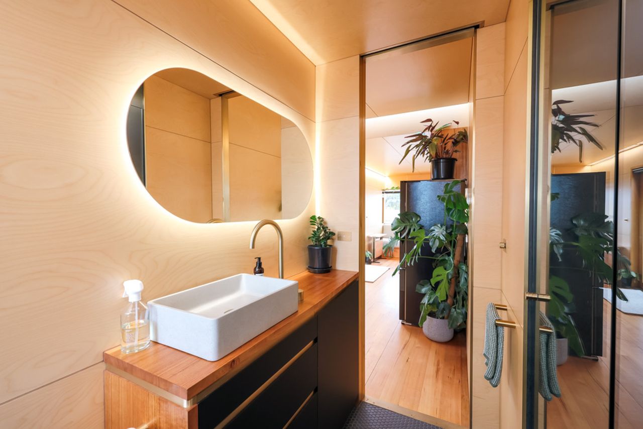 Bathroom of Two-Trailer Tiny House