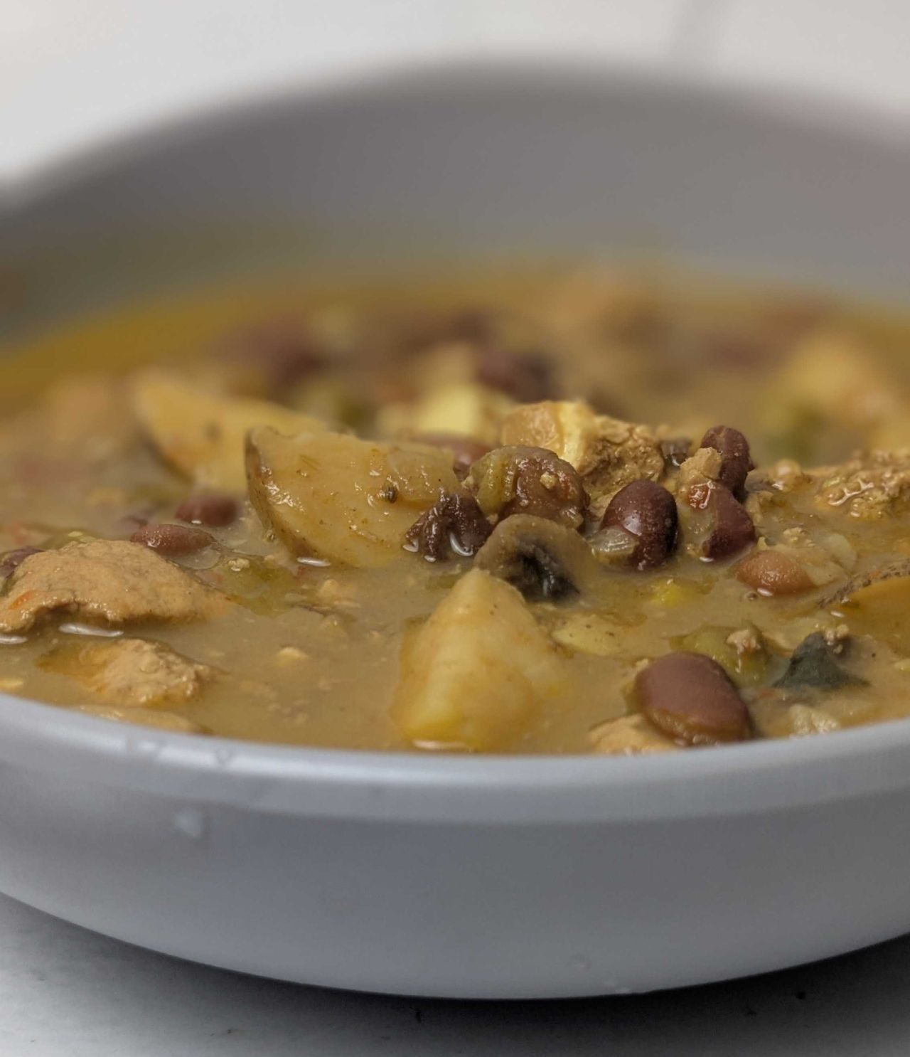 Bean stew with tofu recipe - closeup 1