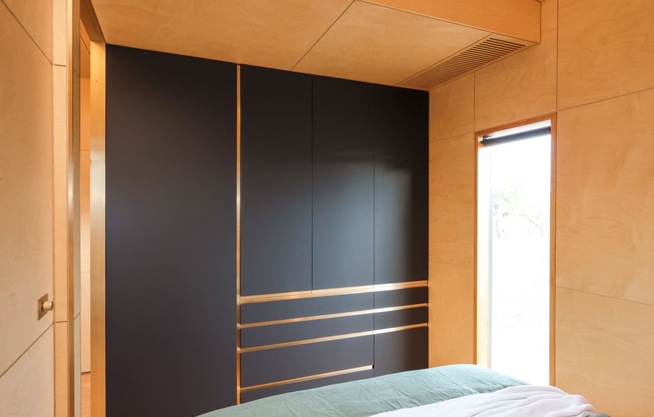 Bedroom of Two-Trailer Tiny House- 1
