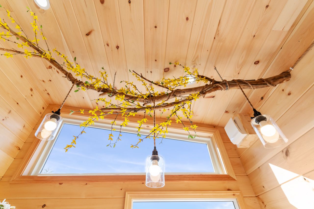 Brightside Tiny House - branch pendant lights