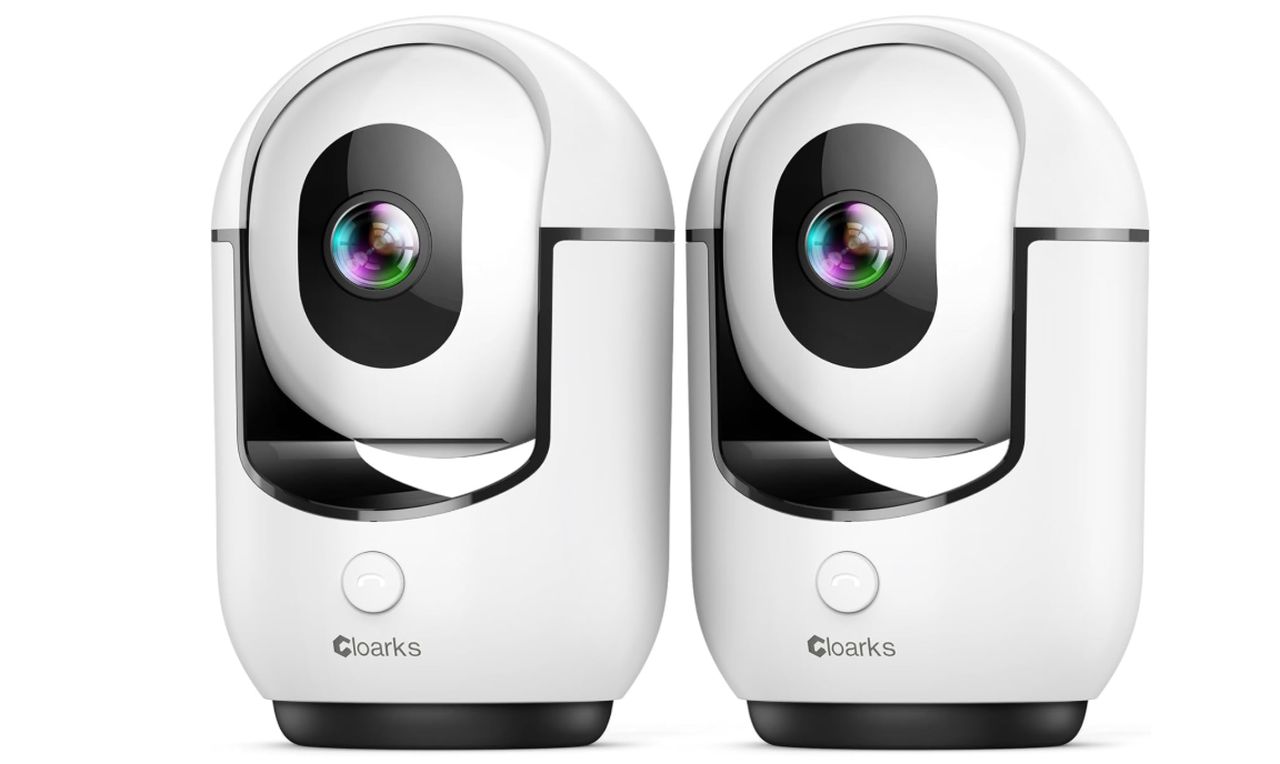 Cloarks 2K Pan Tilt Indoor Pet Camera (2-Pack)