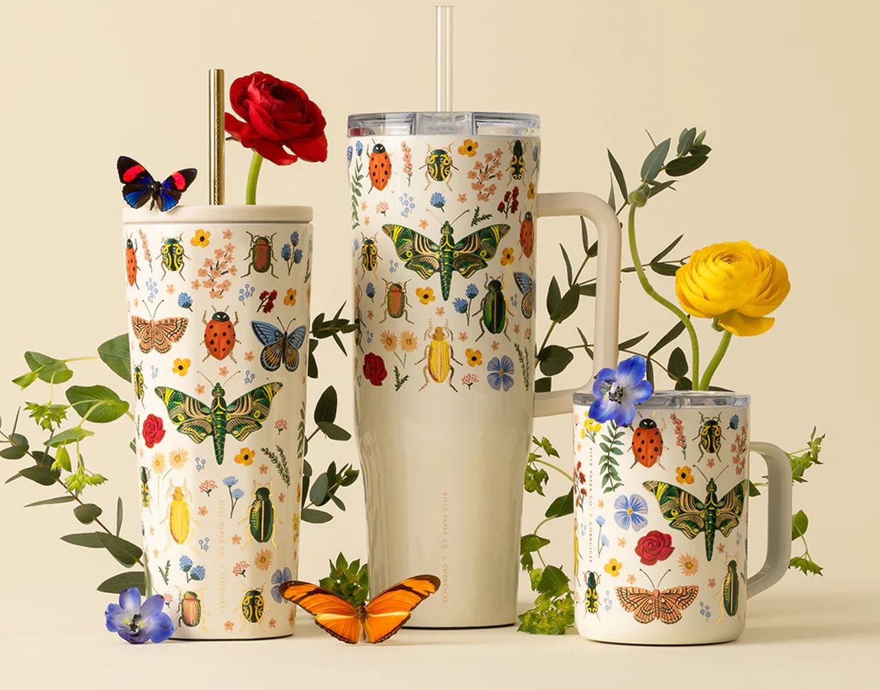 Corkcicle Rifle Paper 30oz Tumbler With Handle