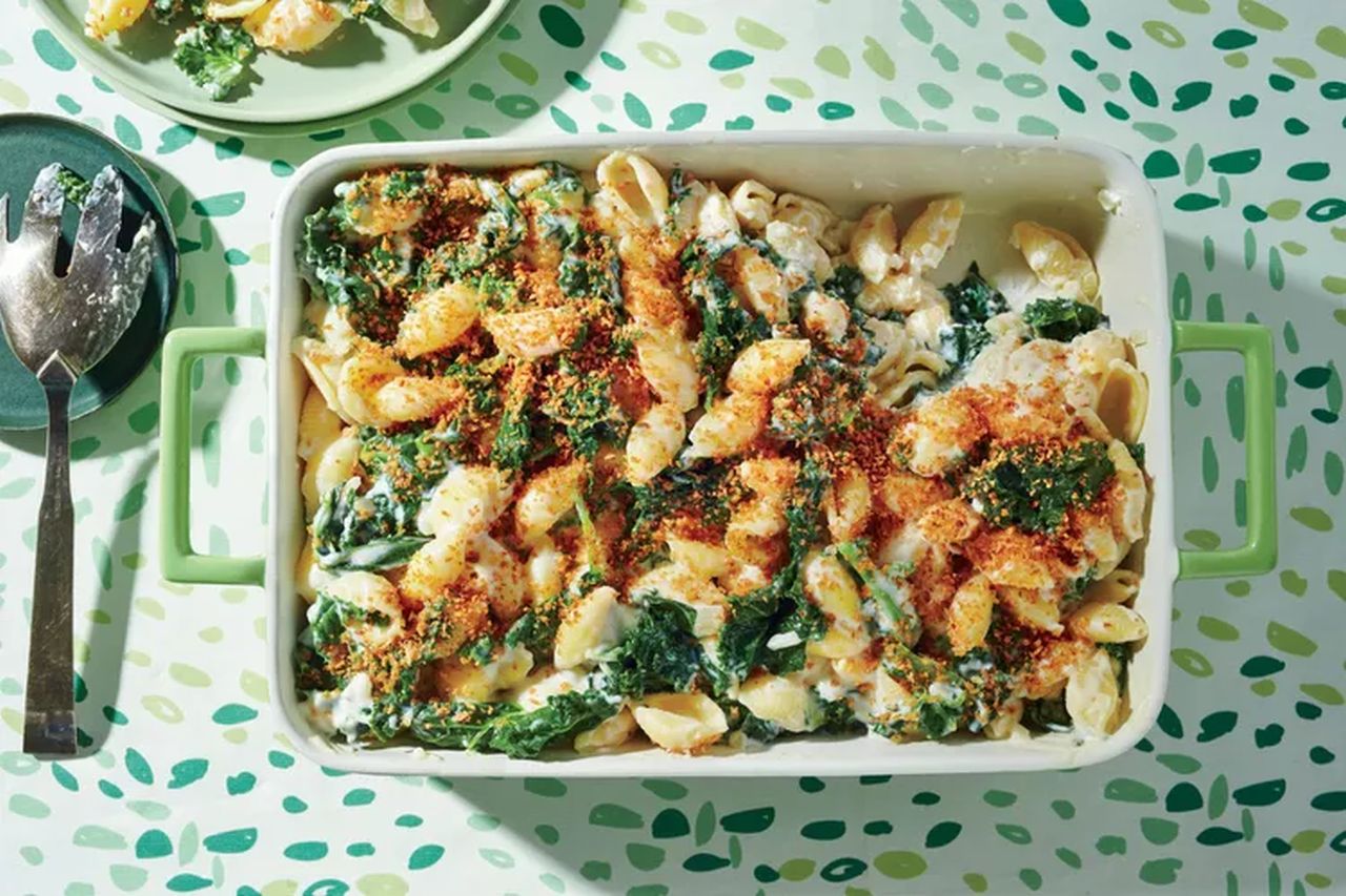 Creamy Kale and Pasta Bake Recipe