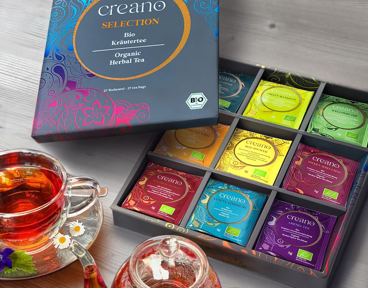 Creano Organic Herbal Tea Sampler Gift Set