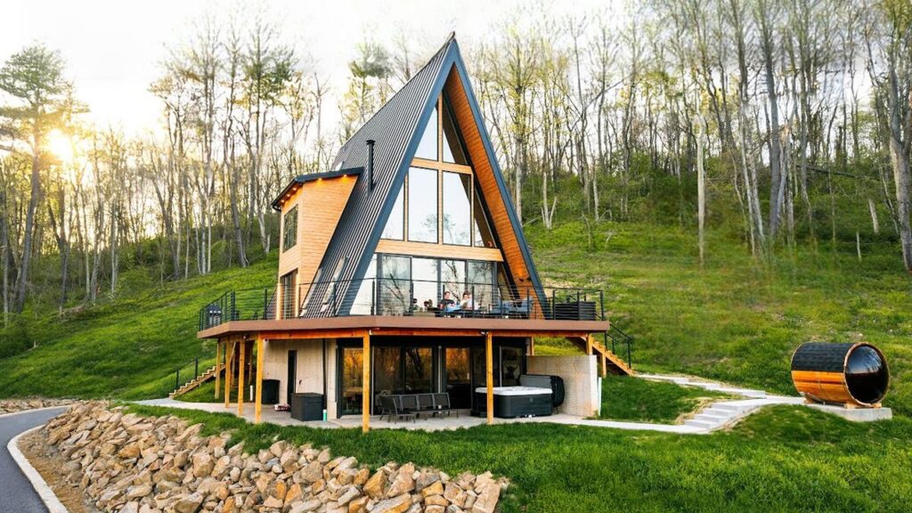 Diamond View 4-story A-Frame Cabin Rental