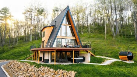 Diamond View 4-story A-Frame Cabin Rental