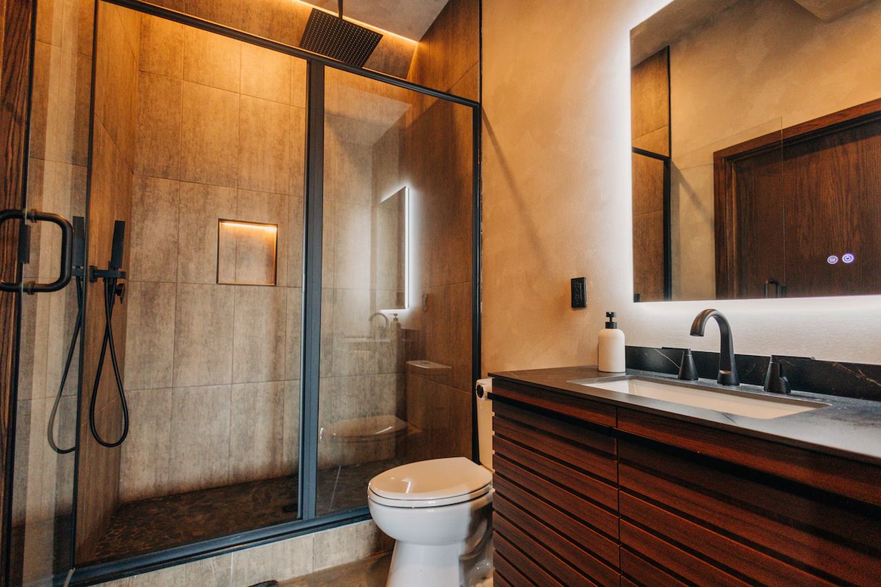 Diamond View A-Frame Cabin Rental - bathroom 1