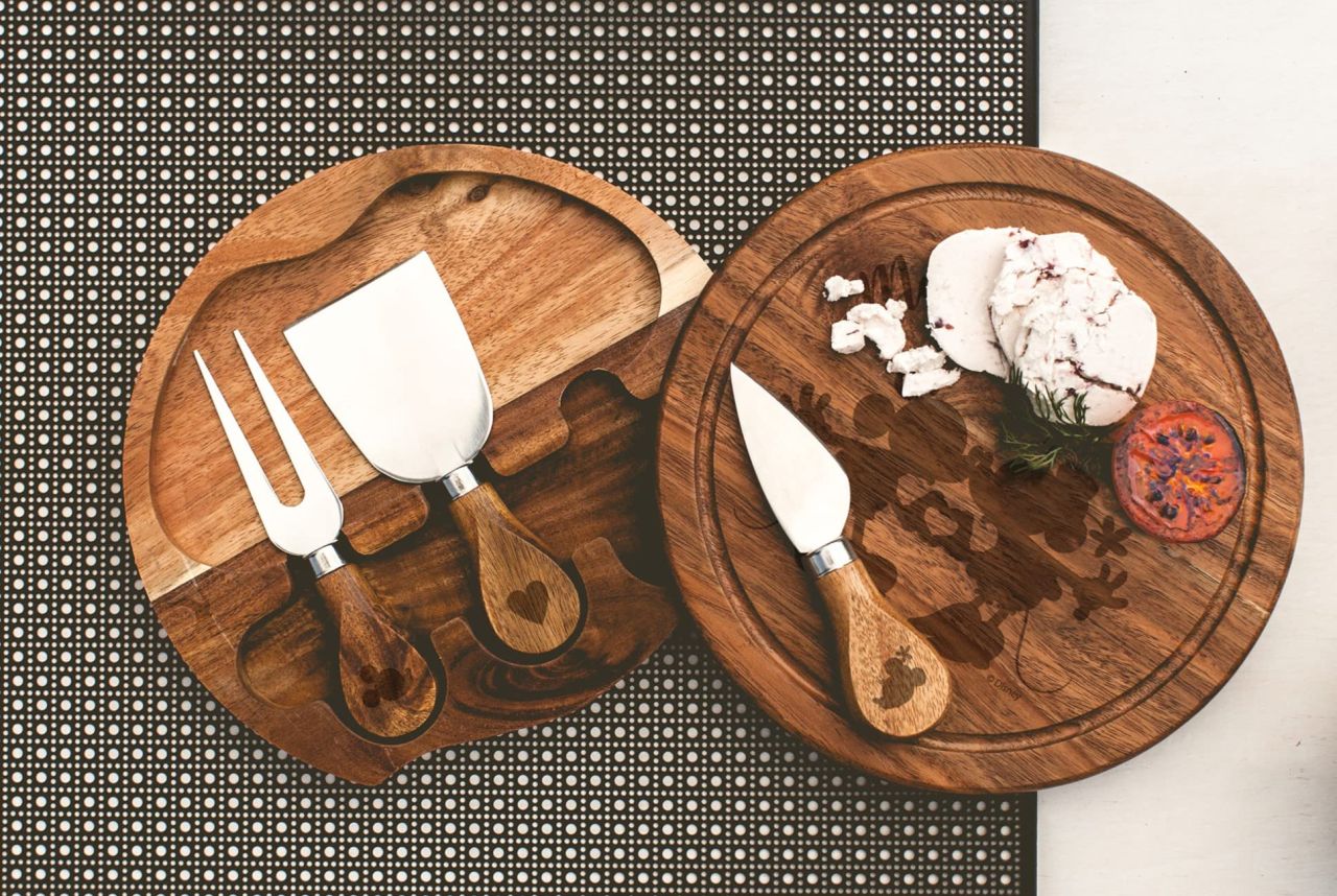 Disney Mickey & Minnie Acacia Brie Cheese Board