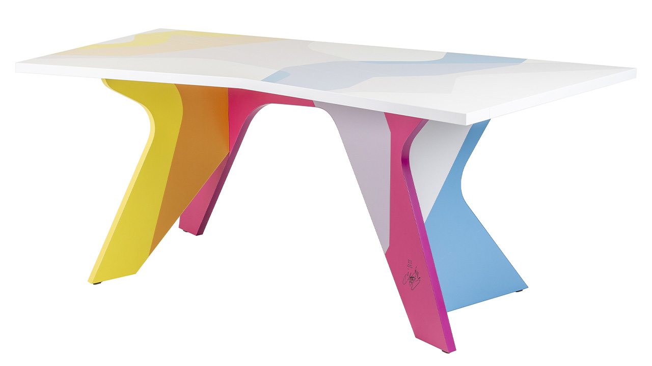 Graffiti Artist MadC Designs Colorful Table That Folds Into Wall Art