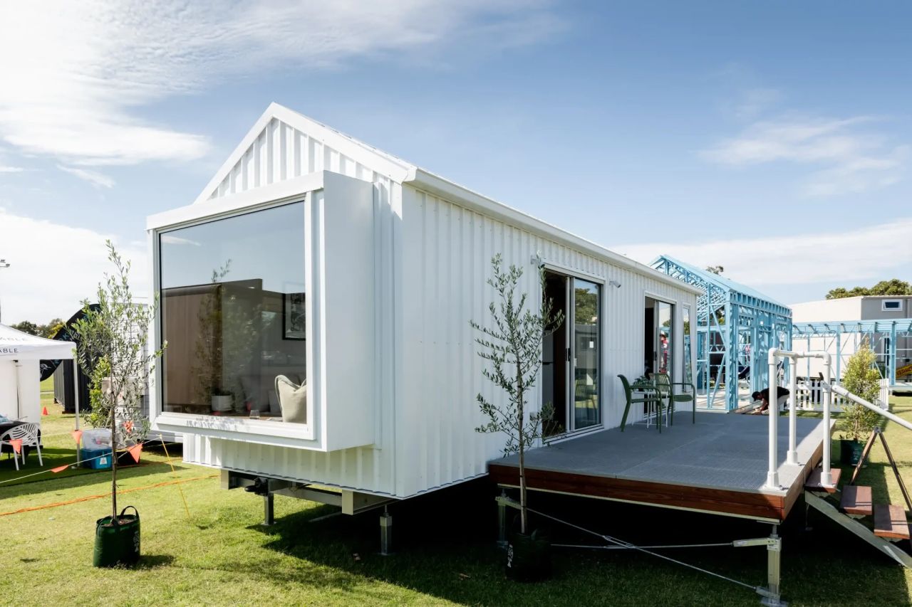 Exterior of Billi Tiny House With Window Seat