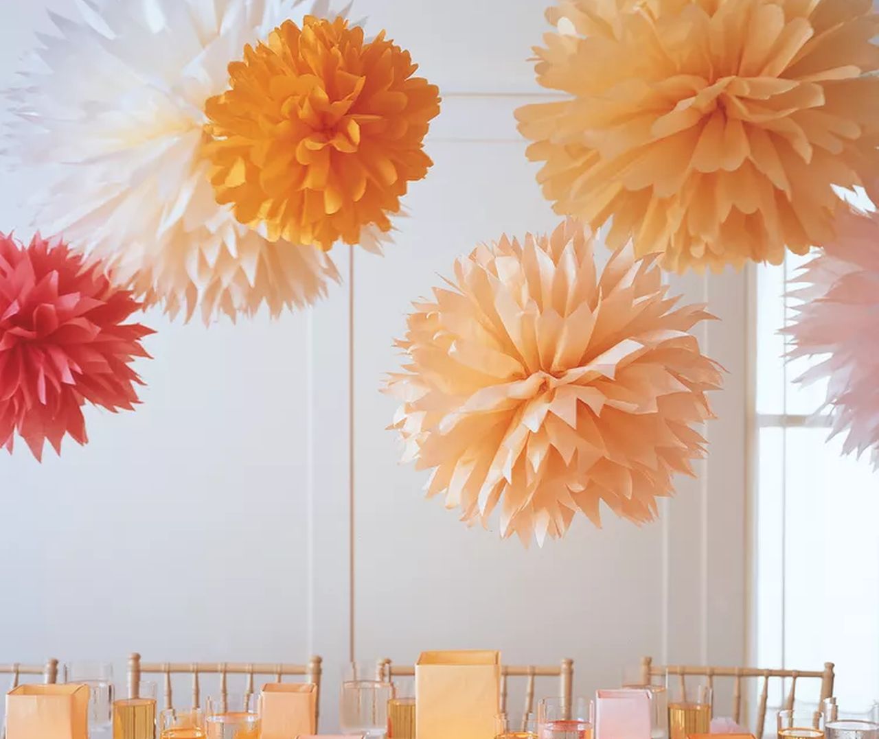 Floral Pom-Poms Mother's Day Decoration