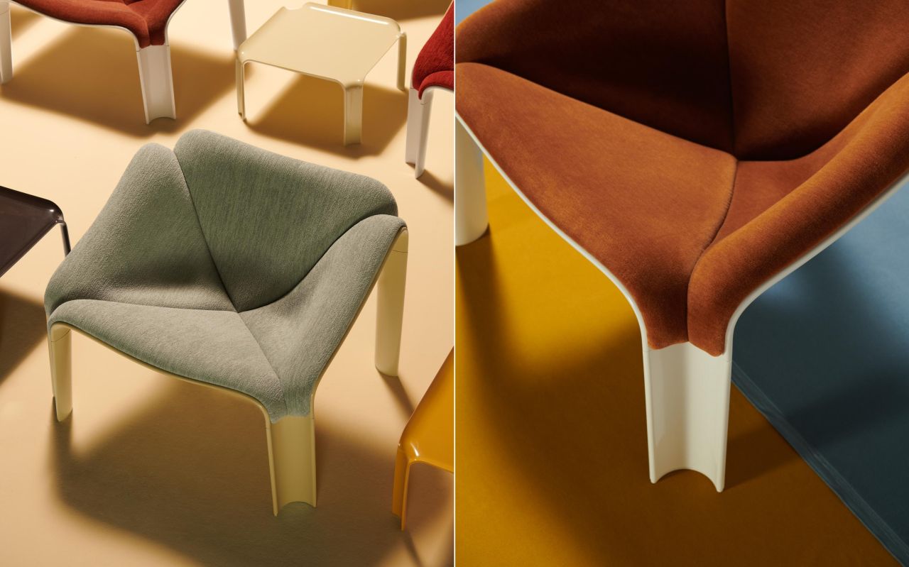 GUBI Re-Issues Pierre Paulin’s Iconic F300 Chair and Companion T877 Table