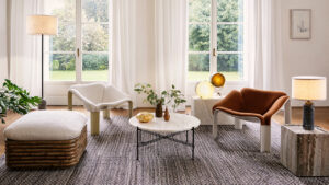 GUBI Re-Issues Pierre Paulin’s Iconic F300 Chair and Companion T877 Table