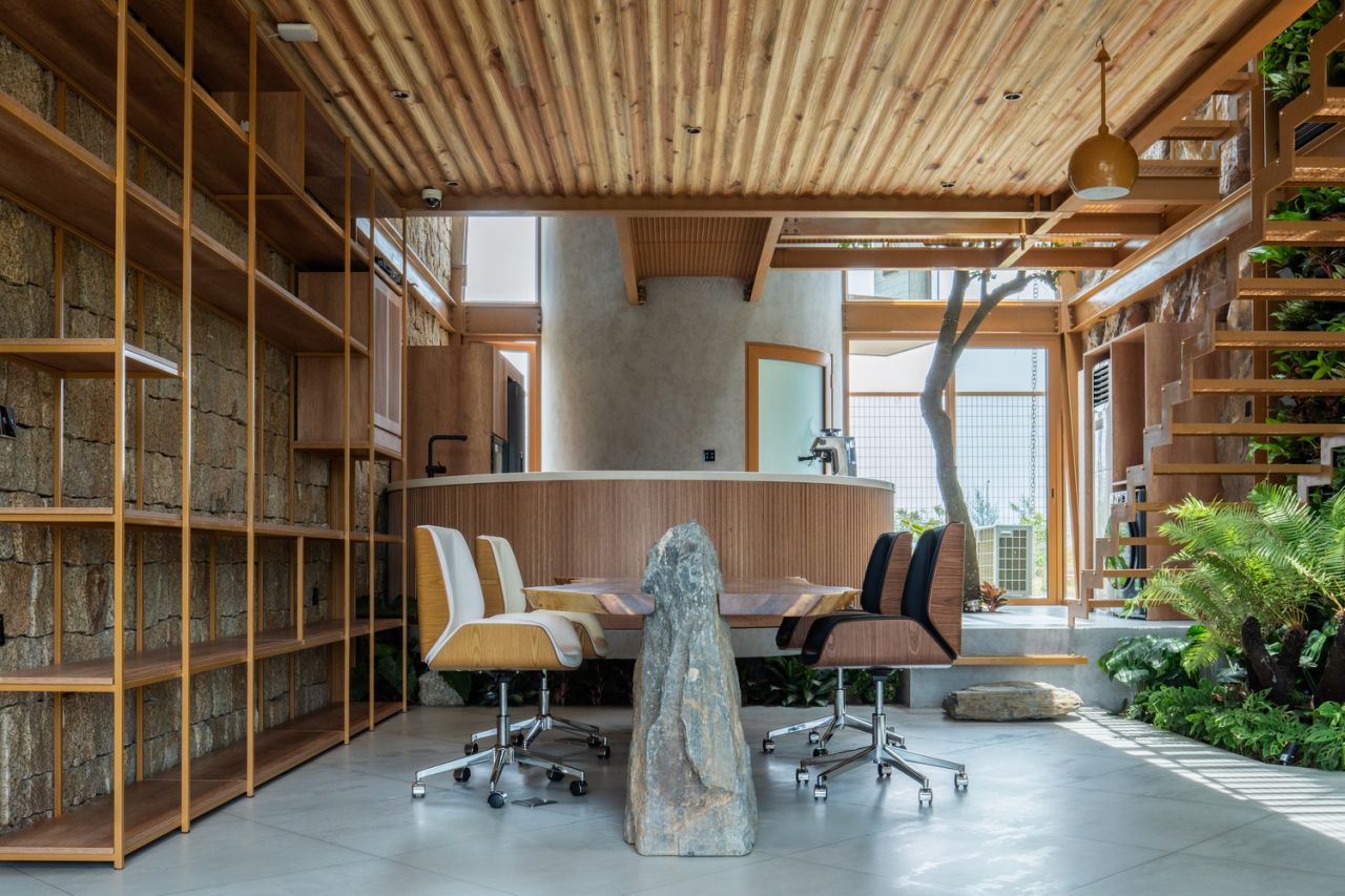 Ga.o House by 85 Design in Hòa Hảiin Vietnam Features Waterfall and Pool for Microclimate