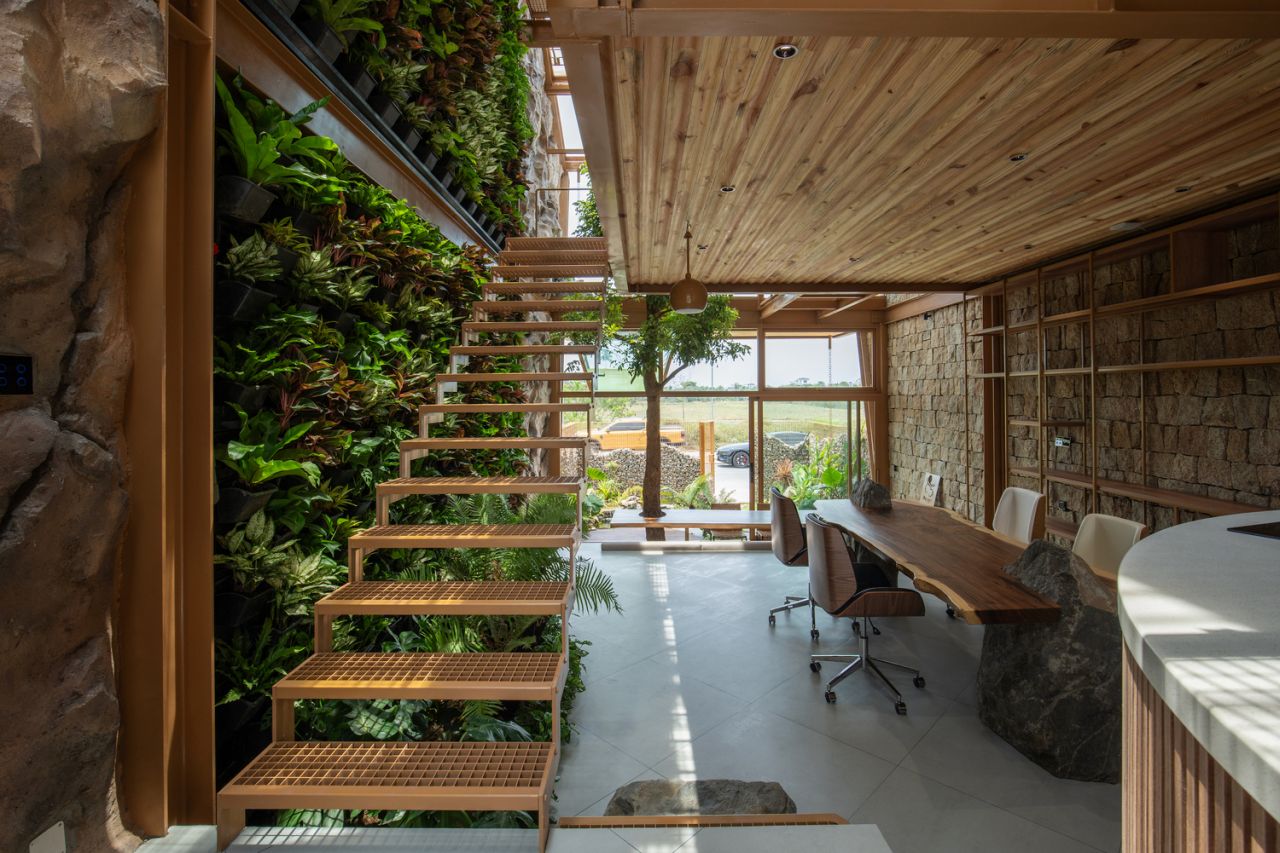Ga.o House by 85 Design in Hòa Hảiin Vietnam Features Waterfall and Pool for Microclimate
