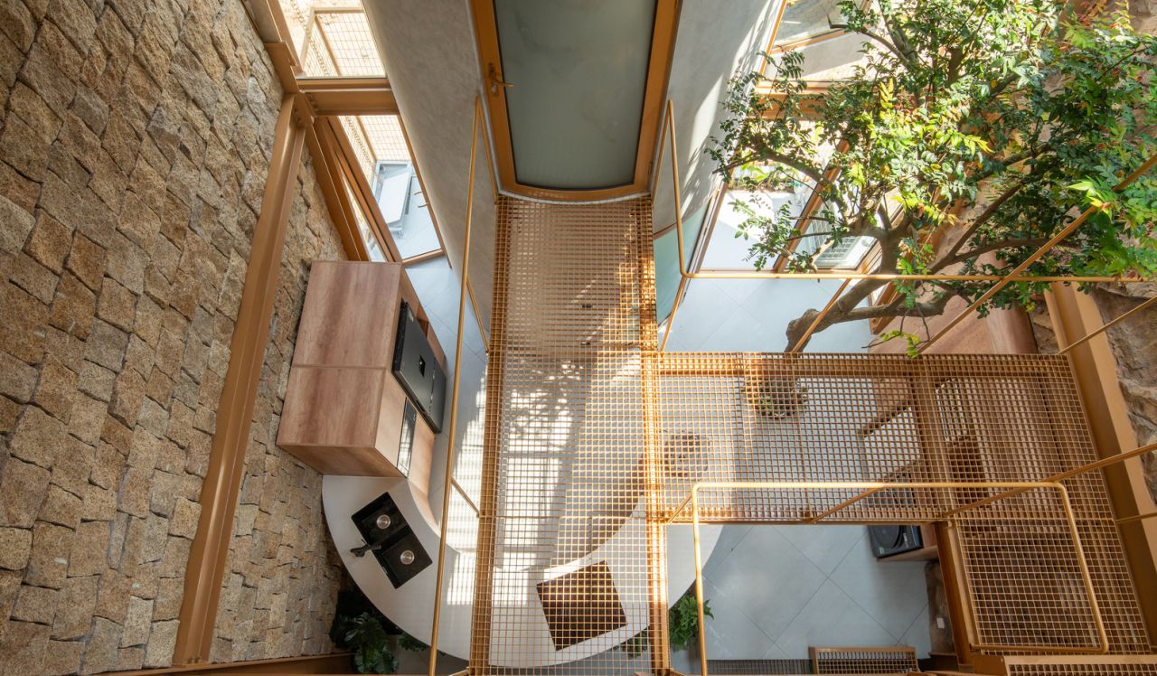 Ga.o House by 85 Design in Hòa Hảiin Vietnam Features Waterfall and Pool for Microclimate