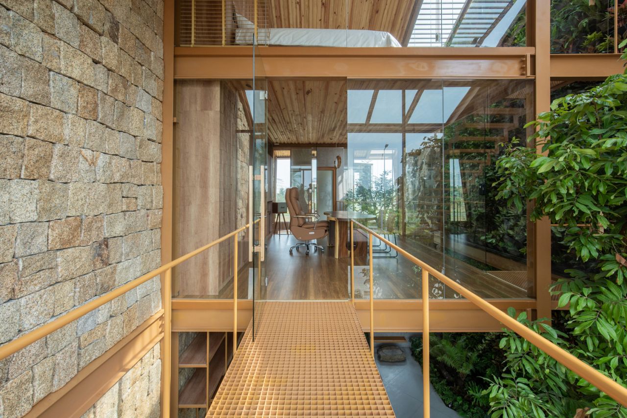 Ga.o House by 85 Design in Hòa Hảiin Vietnam Features Waterfall and Pool for Microclimate