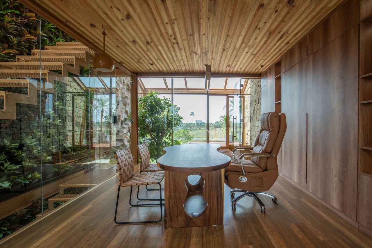 Ga.o House by 85 Design in Hòa Hảiin Vietnam Features Waterfall and Pool for Microclimate