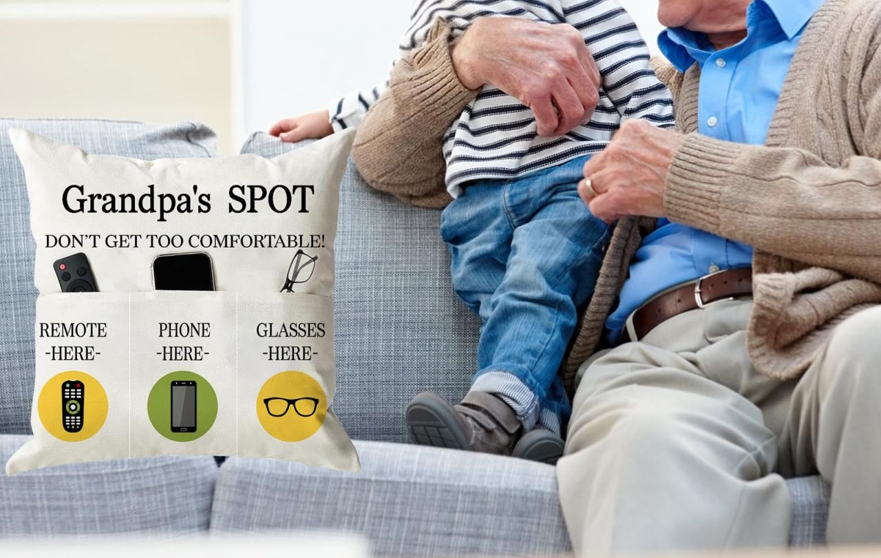 Grandpa's Spot Throw Pillow Cover