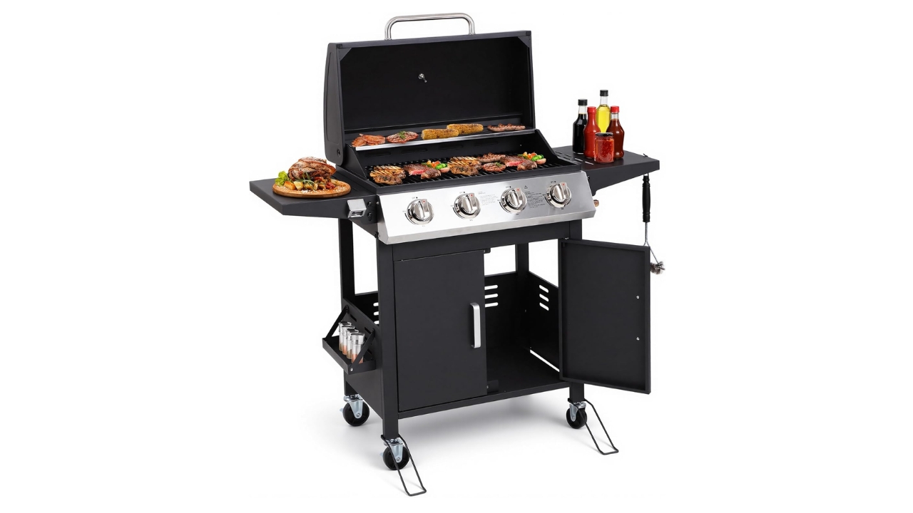 HUGROVE 4-Burner Propane Gas Grill