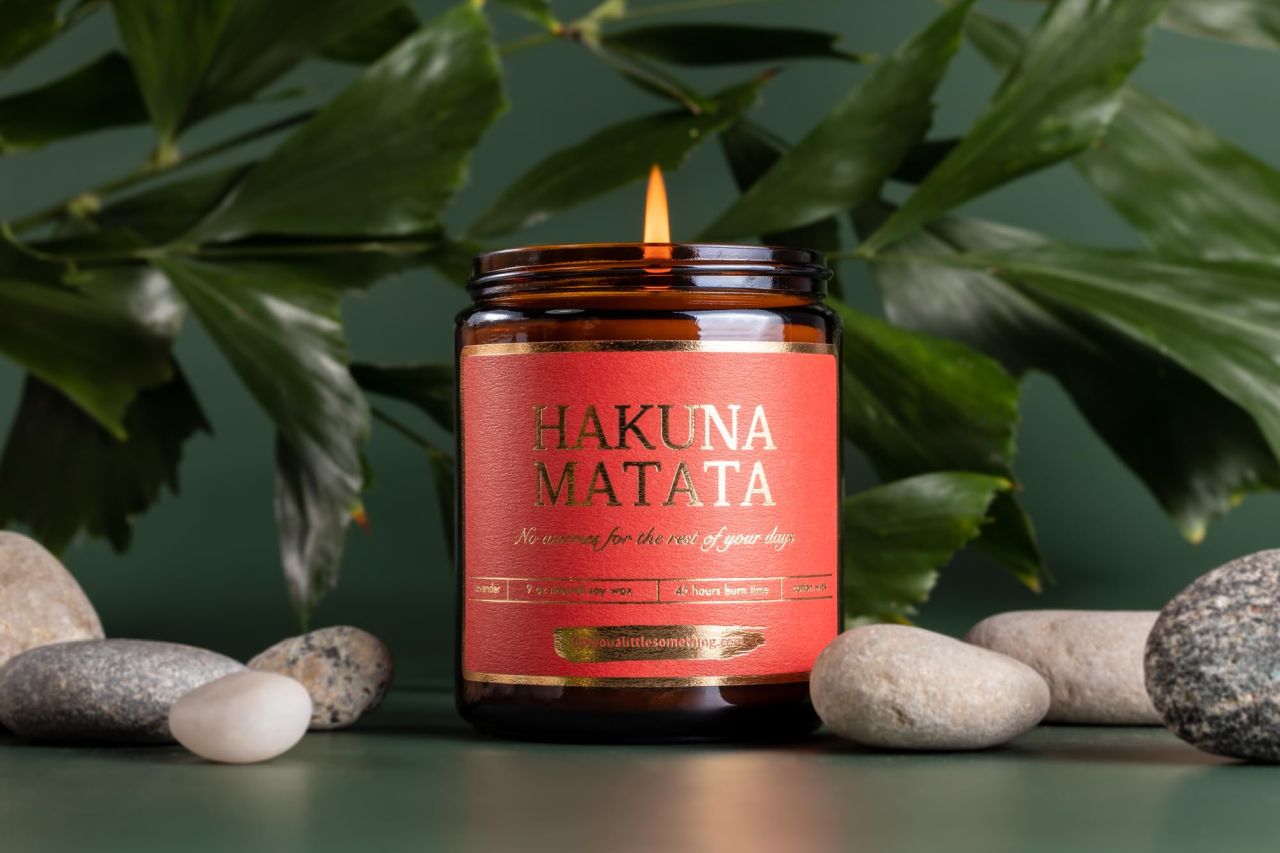 Hakuna Matata Lavender Vanilla Scented Candle