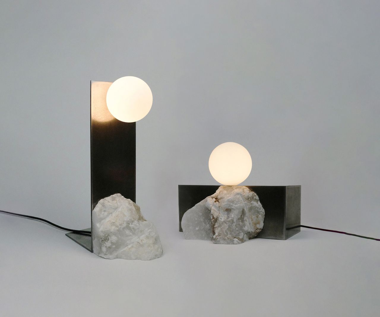 Himalaya Lunar lamp by Hea Jin Ko of HEAKO studio use natural stone as unique material