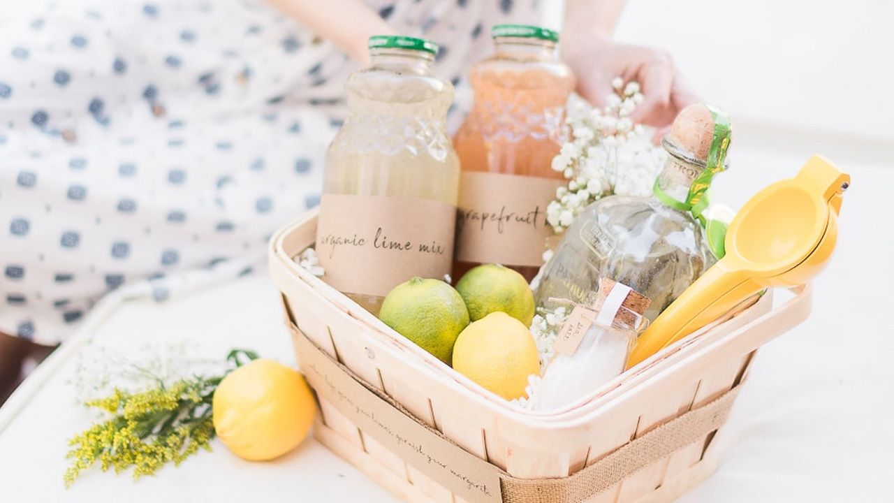 Homemade edible Mother's Day gifts - DIY Margarita Gift Basket