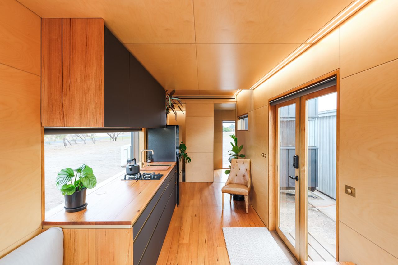 Interior of Two-Trailer Tiny House- 1